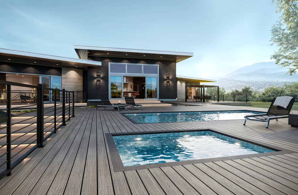 Backyard with Pool and Sitting Area